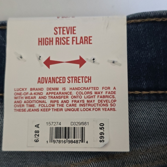 Lucky Brand Stevie High Rise Flare Jeans 6 NWT - Picture 10 of 10